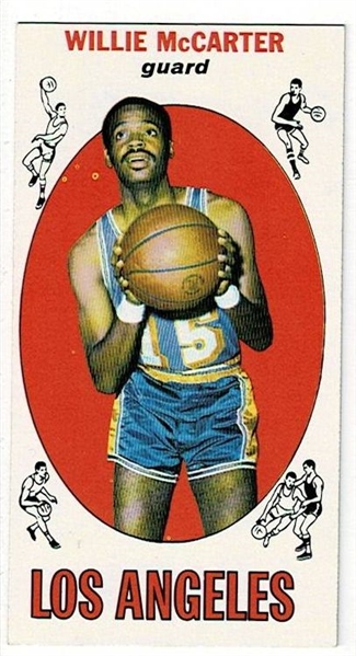 1969 Topps Basketball #63 Willie McCarter - Los Angeles Lakers RC
